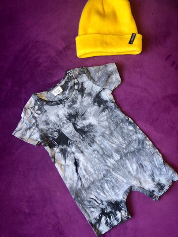 Gray Tie Dye Romper